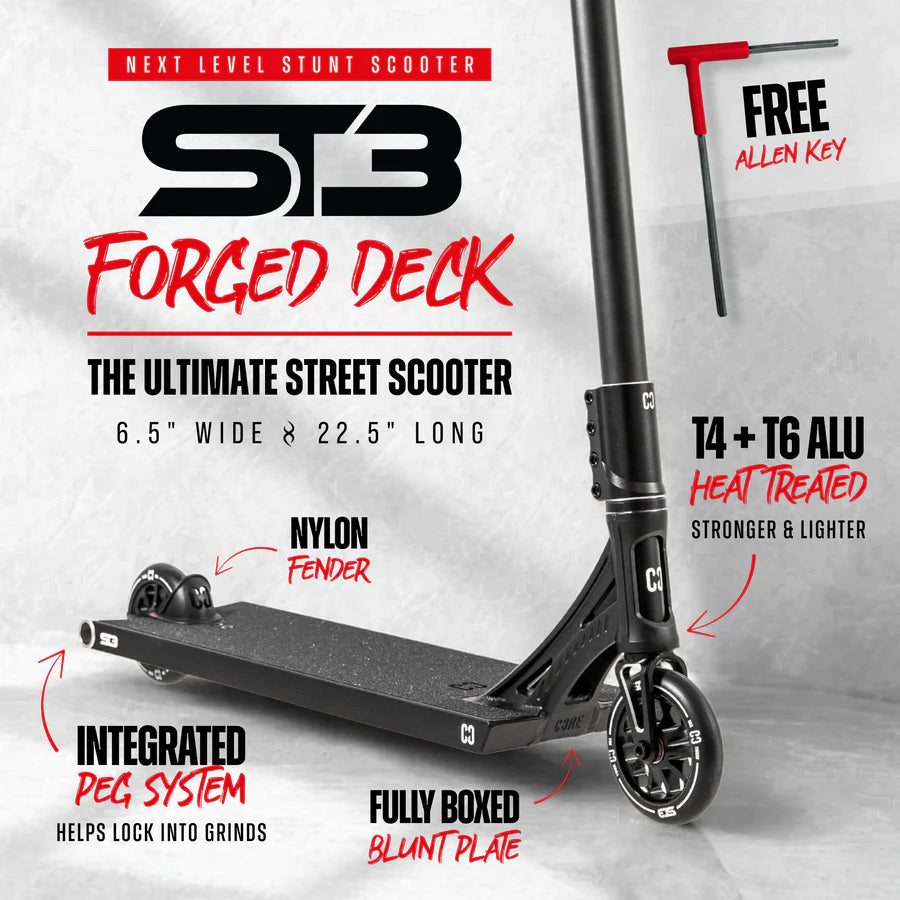 CORE ST3 Complete Stunt Scooter - Black