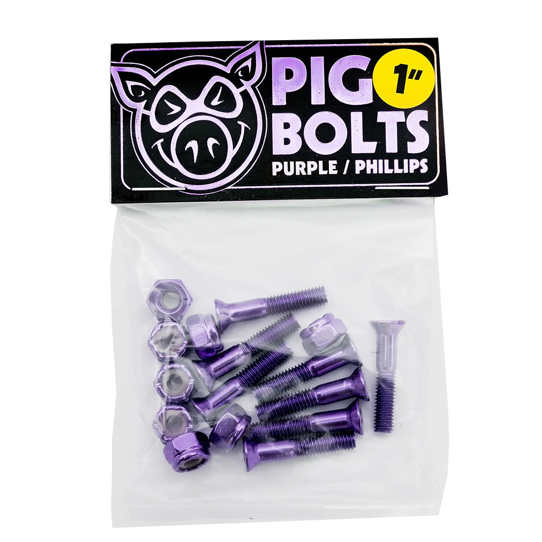 Pig Wheels Anodized Purple 1" Phillips