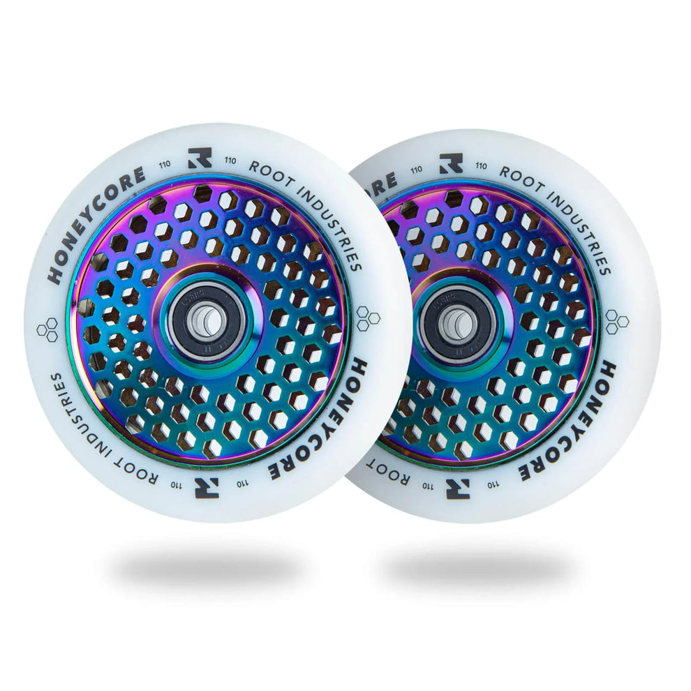Root Industries HoneyCore 110mm Wheels - White/Rocket Fuel