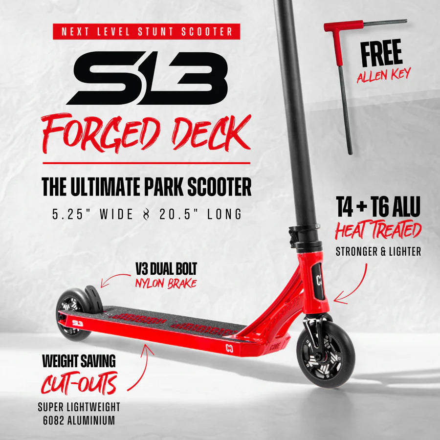 CORE SL3 Complete Stunt Scooter - Red/Black