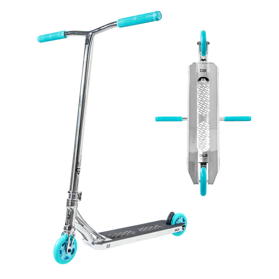 CORE SL3 Complete Stunt Scooter - Chrome/Teal