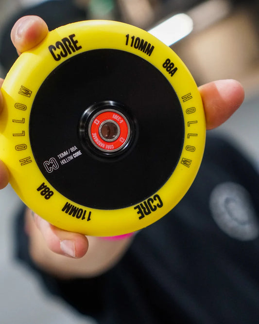 CORE Hollow Stunt Scooter Wheel V2 110mm - Yellow/Black