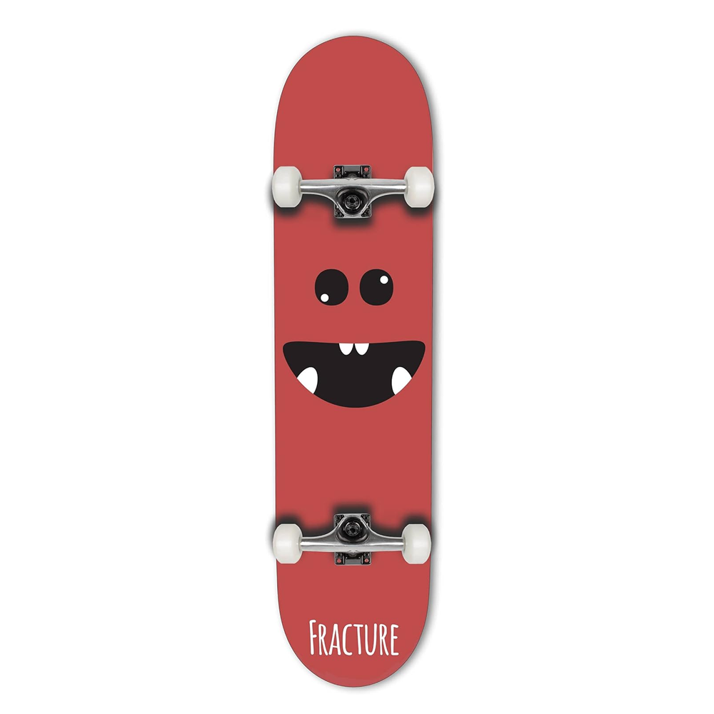 Fracture Lil Monsters Complete Skateboard - Red