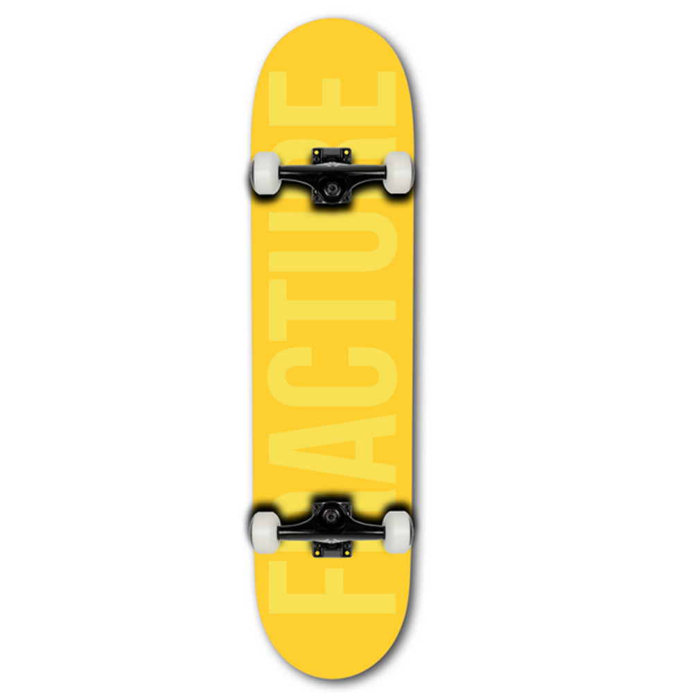 Fracture Fade Yellow Complete Skateboard 7.75