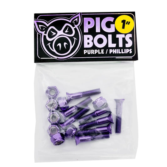 Pig Wheels Anodized Purple 1" Phillips