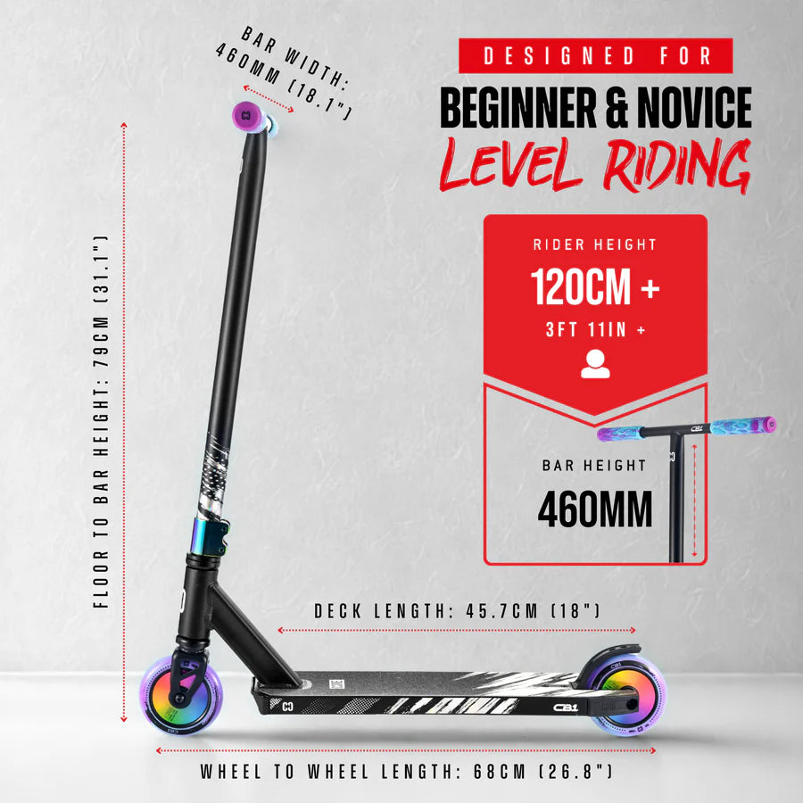 CORE CB1 Beginner Stunt Scooter - Black/Neo