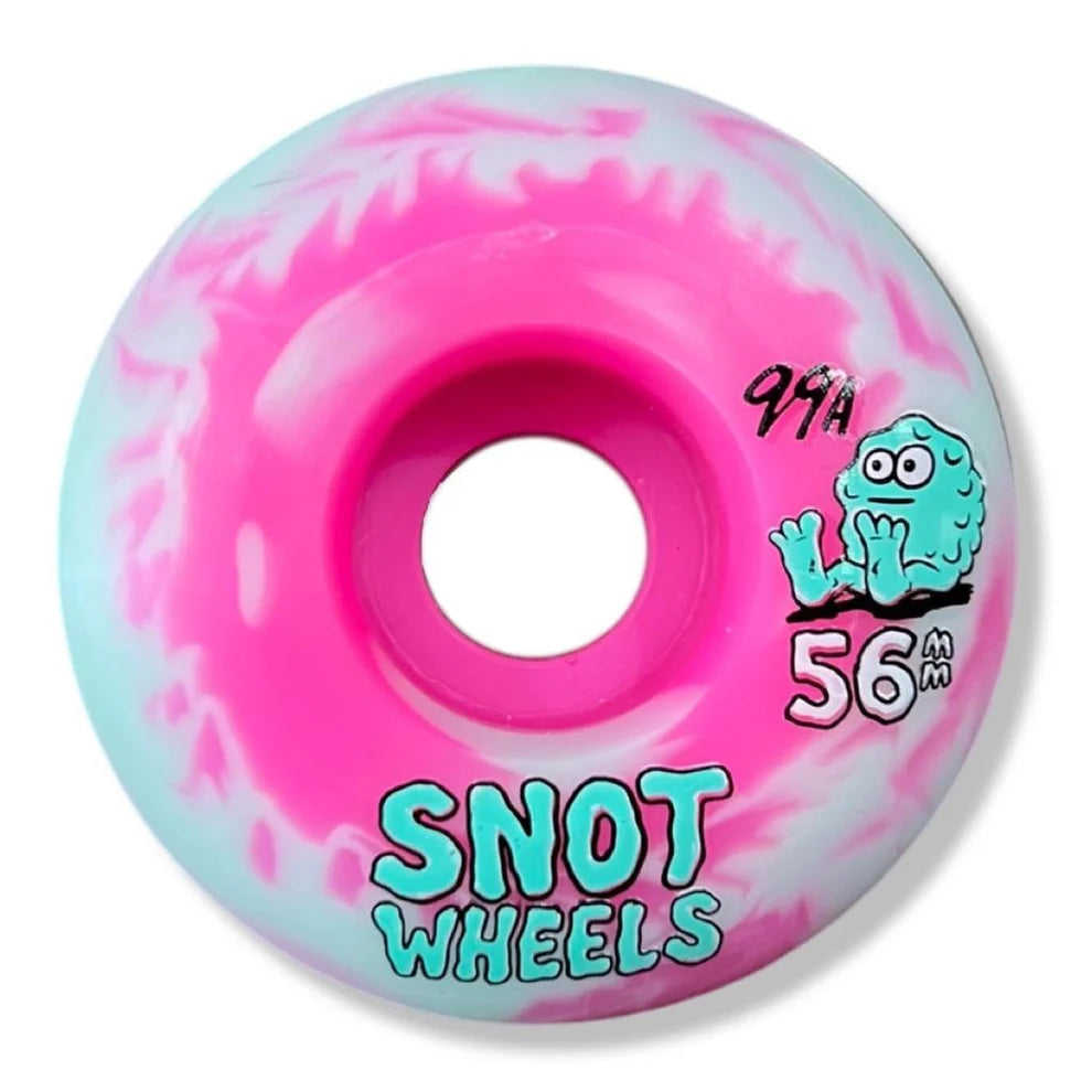 Snot Swirls OG Shape Skateboard Wheels 99A Pink Teal 56mm