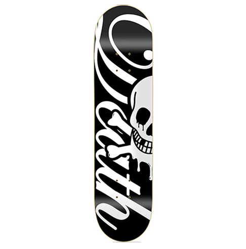 Death Skateboards Script Deck Black & White 8.25"