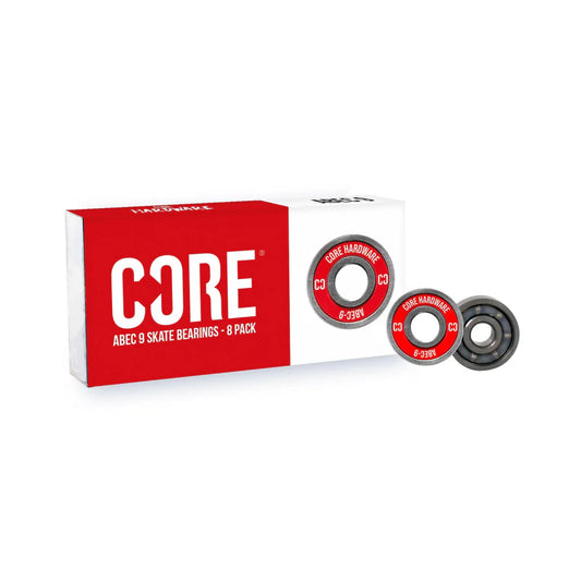 CORE ABEC-9 Skateboard Bearings - Pack of 8
