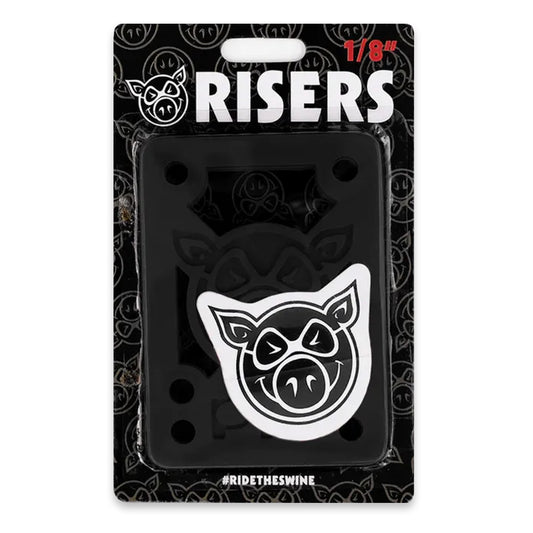 Pig Wheels 1/8" Hard Risers Black