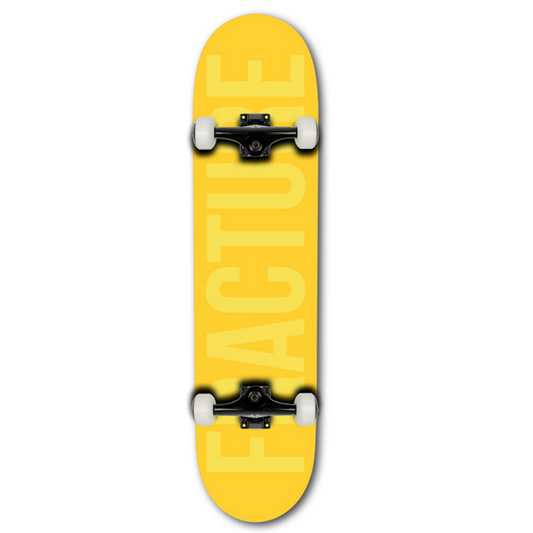 Fracture Fade Yellow Complete Skateboard 7.75